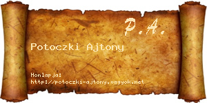 Potoczki Ajtony névjegykártya